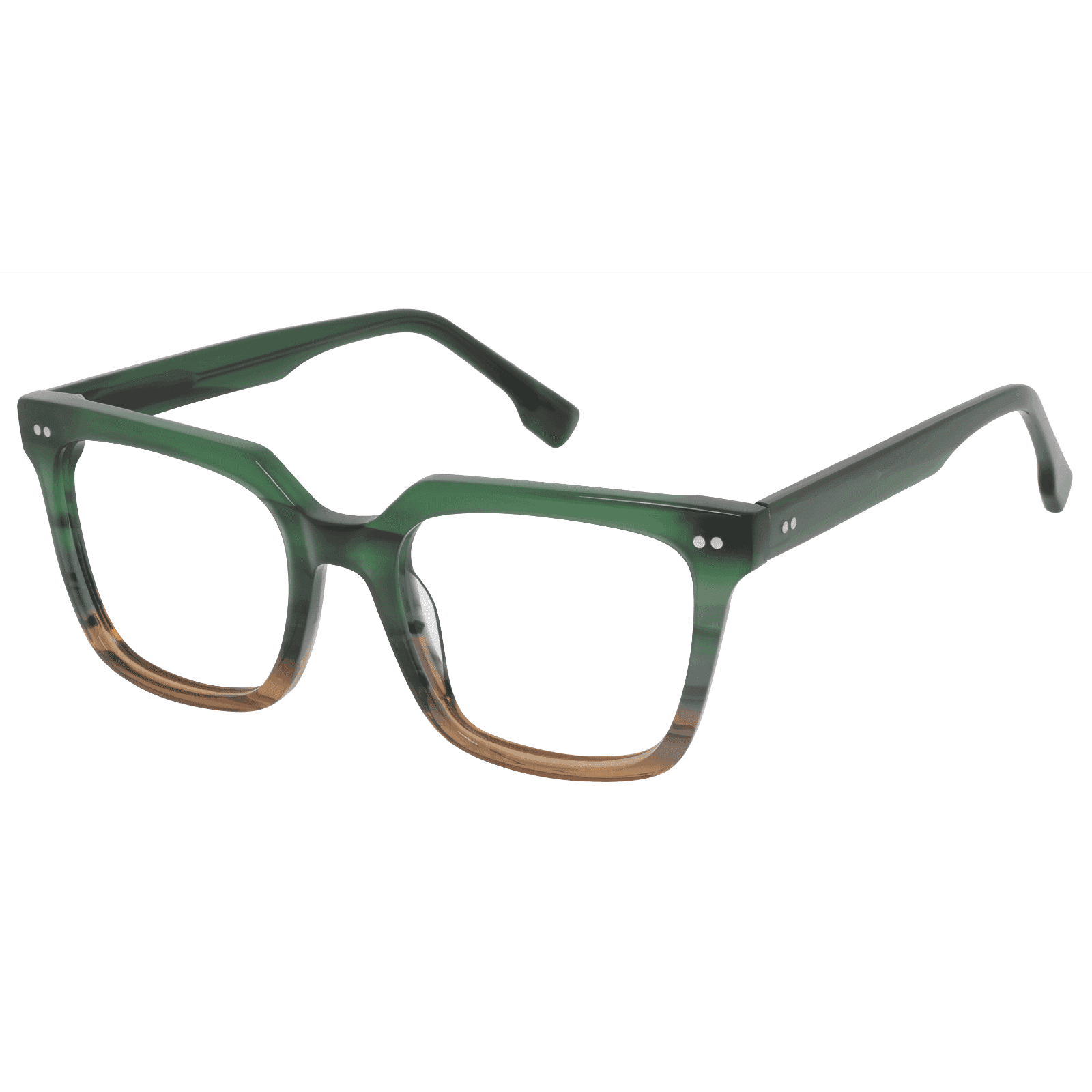 Onirii - Square Green Reading Glasses for Men & Women